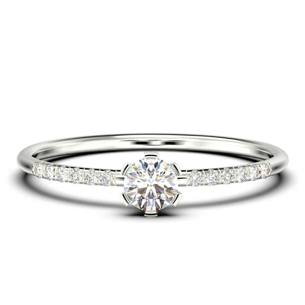 Details about   D/VVS1 0.50 Ct Round Cut White Moissanite Engagement Ring 14K Yellow Gold Plated